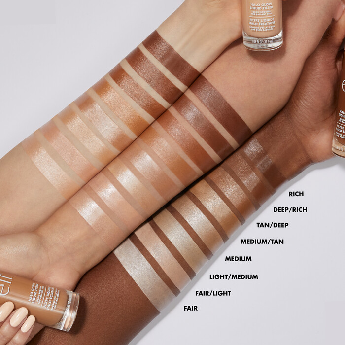 Halo Glow Complexion Booster Shade Arm Swatches 