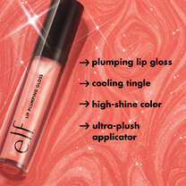 Lip Plumping Gloss, Pink Sugar - Clear with pink and gold shimmer