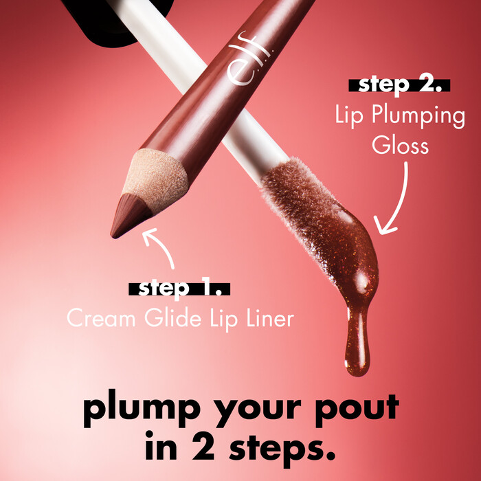Lip Plumping Gloss, Pink Sugar - Clear with pink and gold shimmer