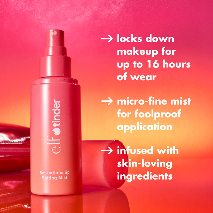 elf x tinder setting spray information